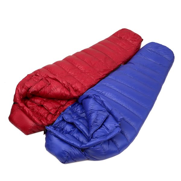 

sleeping bag camping mummy type 400g duck down filled ultralight soft keep warm sleeping bags for camping hiking climbing