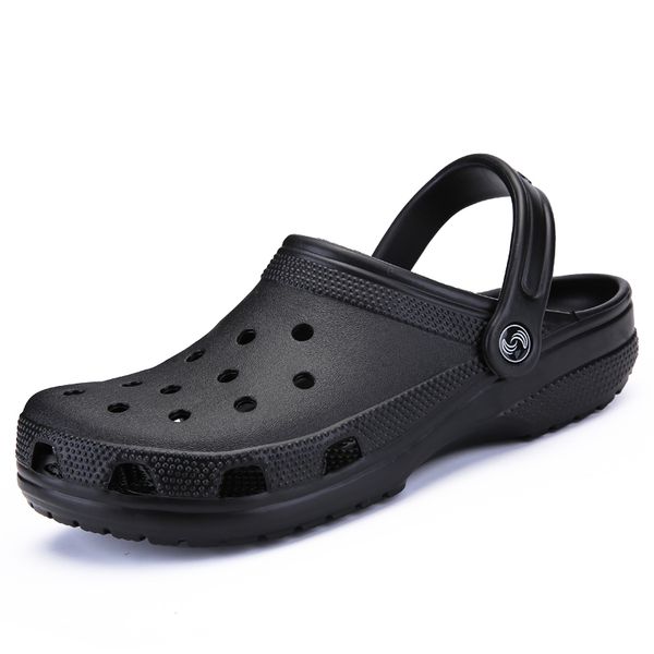 

brand big size 39-46 croc men black garden casual aqua clogs male band sandals summer slides beach swimming shoes nlxsmtcd