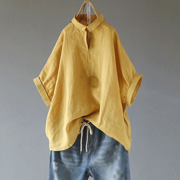 

women v neck short sleeve batwing shirt loose casual oversize solid blouse, White