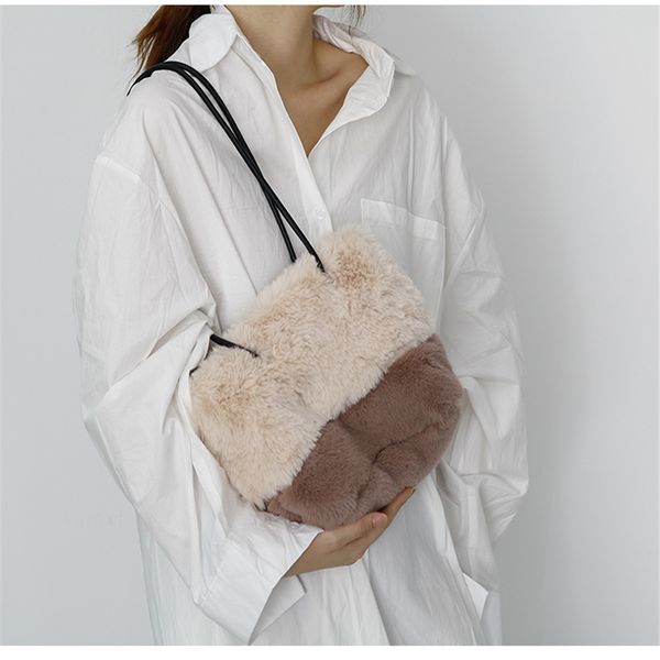 

new 2019 autumn/winter fast fashion popular logo color bucket bag sweet goddess shoulder messenger bag