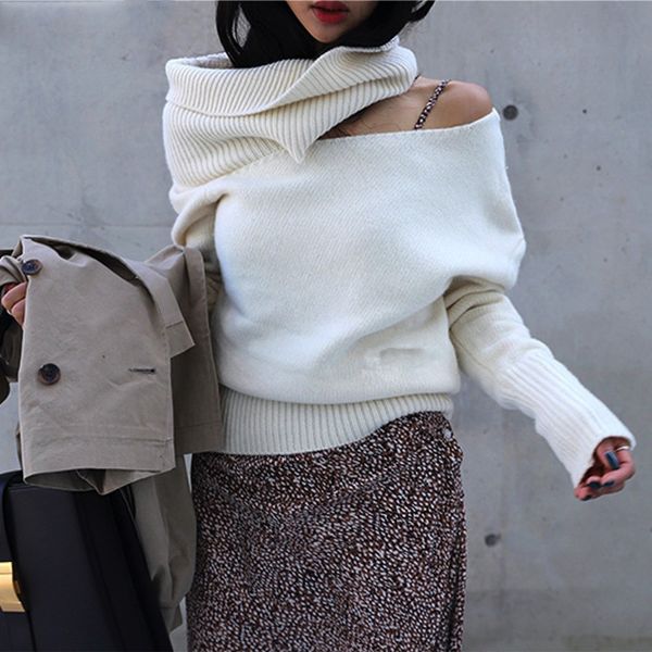 

winter turtleneck women sweater fashion hollow-out female knitted pullovers women knitted jumper pull femme, White;black