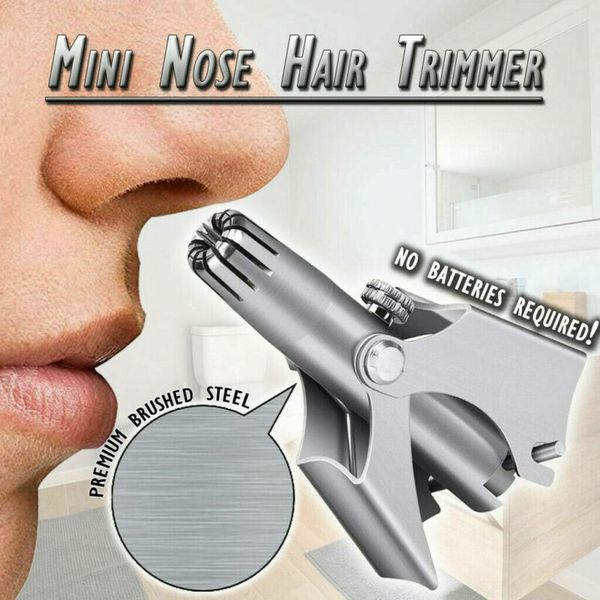

manual stainless steel mini nose hair trimmer shaver clipper personal care kit stainless steel nose hair trimmer keep nose clean