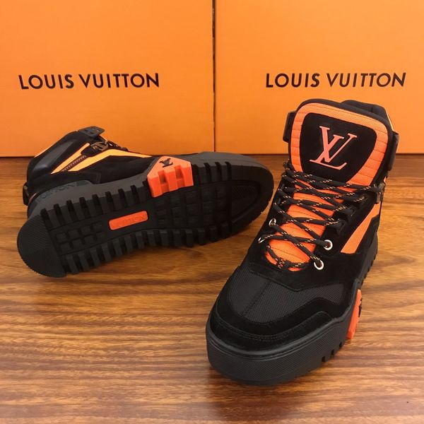 

new style high-end luxury men's casual sneakers star fashion brand platform high-men's shoes vintage pattern size: 38-44 liuo, Black