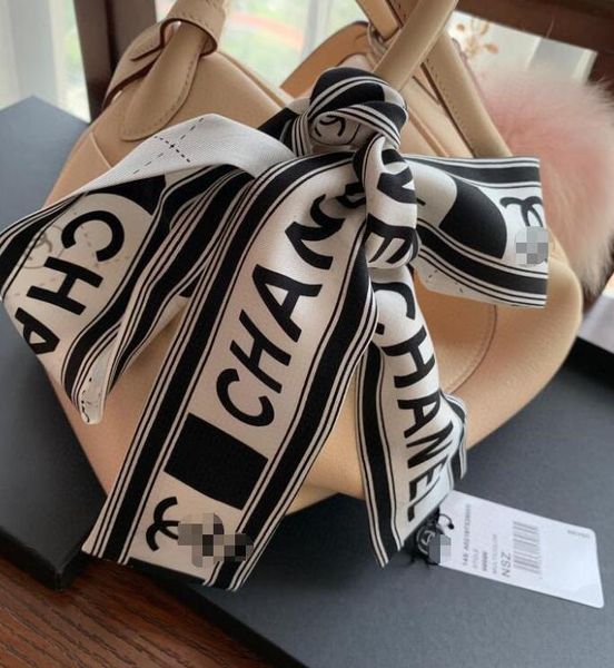 

fashion series double print twill small tie bag handle imitation silk scarf silk ribbon headband scarf head scarf, Blue;gray