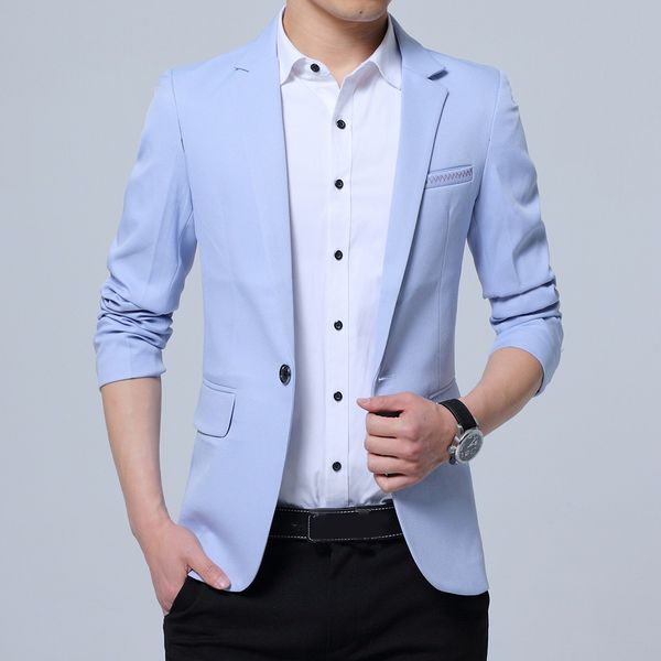

2019 new men solid color suits jacket masculino suit cardigan wedding suits jacket 7.8, White;black