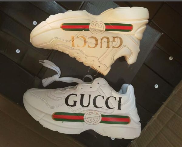

2019 new lei ure per onality fa hion mall white hoe port running couple contra t color hoe 13 gucci 13 hoe 34