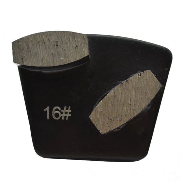 

trapezoid concrete grinding tools two pins blank metal polishing pads with two drum segments concrete floor 12pcs