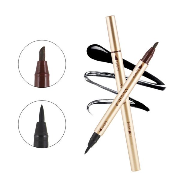 

new double sided waterproof eye brow eyeliner liquid eyebrow pen pencil makeup cosmetic beauty tools 30