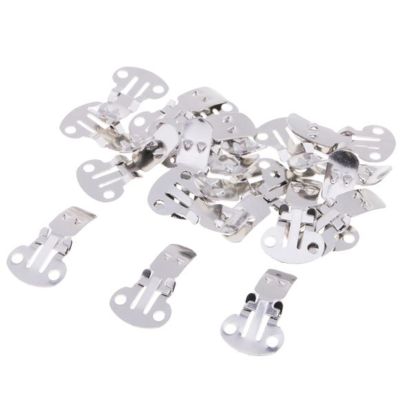 

wholesale 60 pieces assorted size stainless steel blank shoe clips bulk supplies for diy crafts, Black