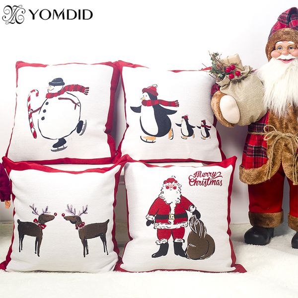 

cartoon cushion cover christmas pillow case christmas decorative pillow cover home decorations sofa chair linen cushion covers
