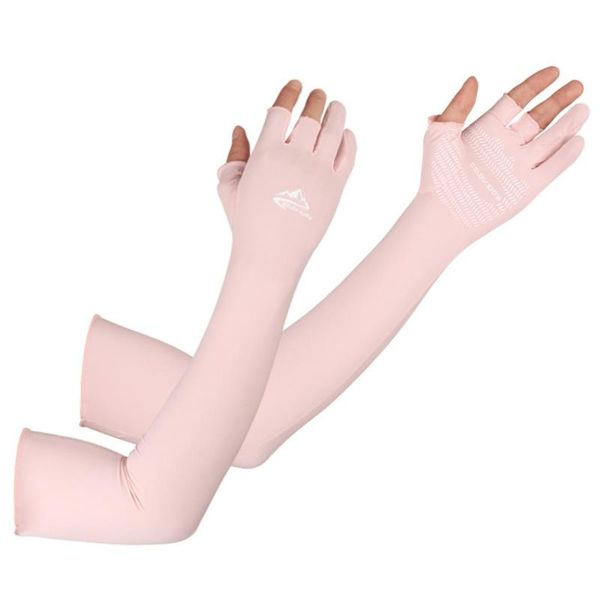 

upf50 + bonvince uv protection cooling outdoor riding arm sleeves sunblock protective cover gloves sports accessories, Black;gray