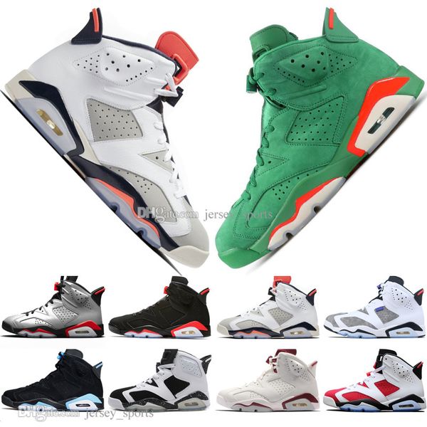 

2019 infrared bred vi 6 6s mens basketball shoes 3m reflective maroon alternate hare olympic men sports sneakers designer trainers
