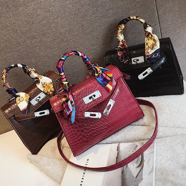 

2019 crossbody bags for women leather luxury handbag famous designer brand crocodile shoulder bag ladies sac main