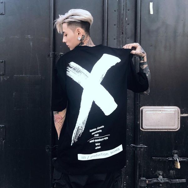 

men women hip hop t shirt fashion summer harajuku cool tees shirts famous asian size s -xl, White;black