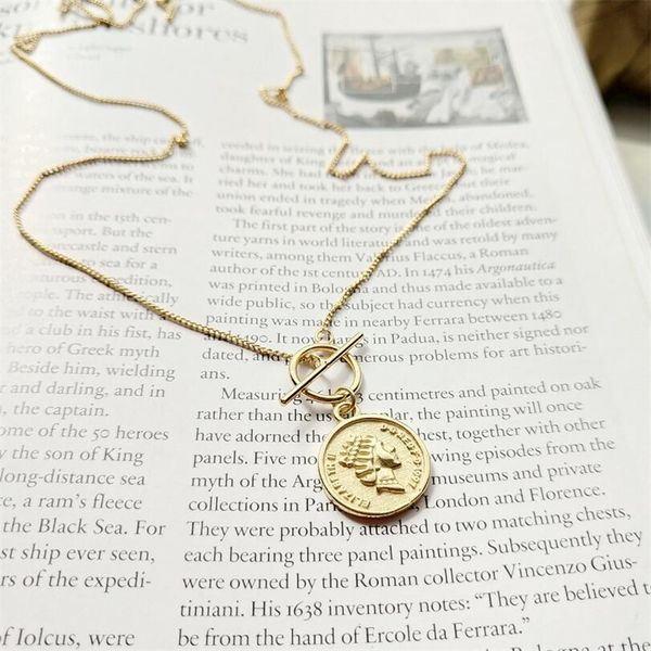 

925 sterling silver women queen pendant necklace lady choker coin design wild necklace for women charm jewelry holiday gift