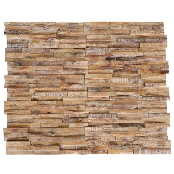 

wall panel 3d 3d 10 pcs solid teak 1 m garden sets