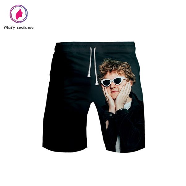 

lewiscapaldi shorts men harajuku beach shorts 2019 summer men fashion leisure polyester 3d kpop popular, White;black