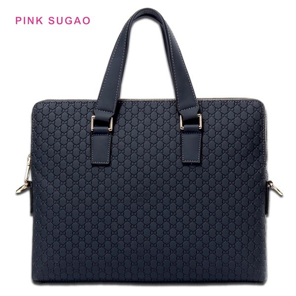 

pink sugao men handbag designer shoulder handbag genuine leather clutch bags business tote bag new fashion shoulder handbags high quality