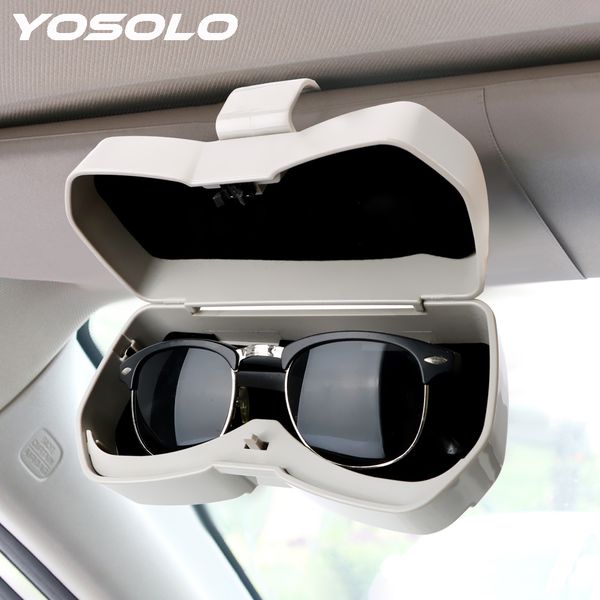 

yosolo sunglasses holder car glasses case car-styling organizer box stowing tidying pass card storage