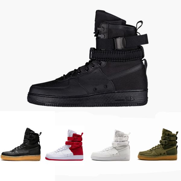 

2019 special field sf forcing forces one mens high sports basketball shoes armed classic men trainers sports sneakers, White;red