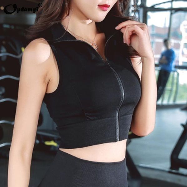 

new summer sport women yoga vest gym workout shirt fitness seamless jogging running sports bra female zip sportswear jacket, White;red