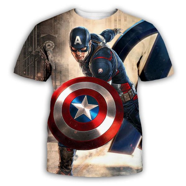 

2020 fashion men s luxury mens designer t shirts t shirt tshirt personality captain america courage 3d printer mens clothes clothing tee, White;black