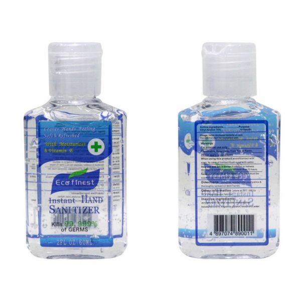 

60ml disposable hand sanitizer portable instant gel hand sanitiser 75% alcohol household disinfectant no wash quick dry disinfection