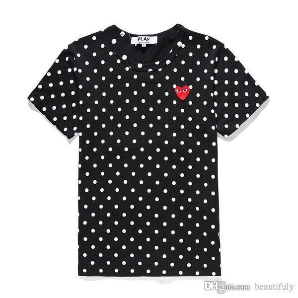 

com для женщин, мужчин коме футболка красный хлопок короткий рукав дез от праздника вышивка сердце emoji толстовка белая шарль-де-голль одеж, Black