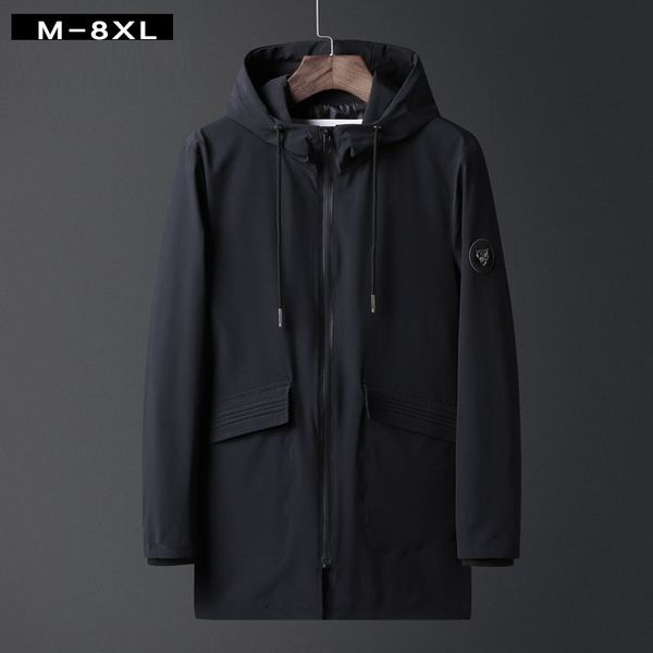 

plus size 4xl 5xl 6xl 7xl 8xl men fashion hooded collar jacket 75, Black;brown