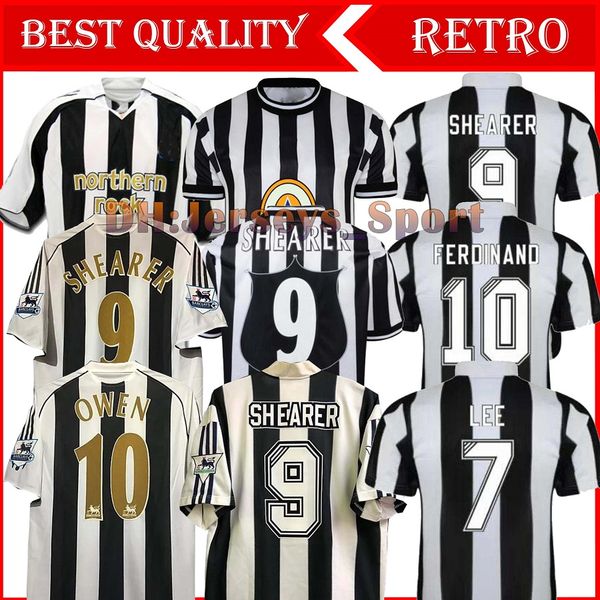 

retro classic 1995 1996 1997 1998 2005 2006 magpies united fc soccer jersey asprilla barnes shearer batty bellamy united football shirt, Black;yellow