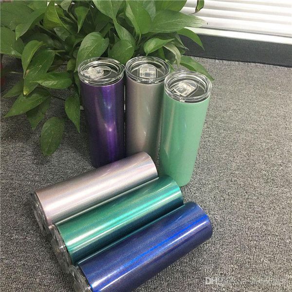 

mix color 20oz skinny cup fashion stainless steels thermos bottle stainless tumbler vacuum insulated beer cup 08