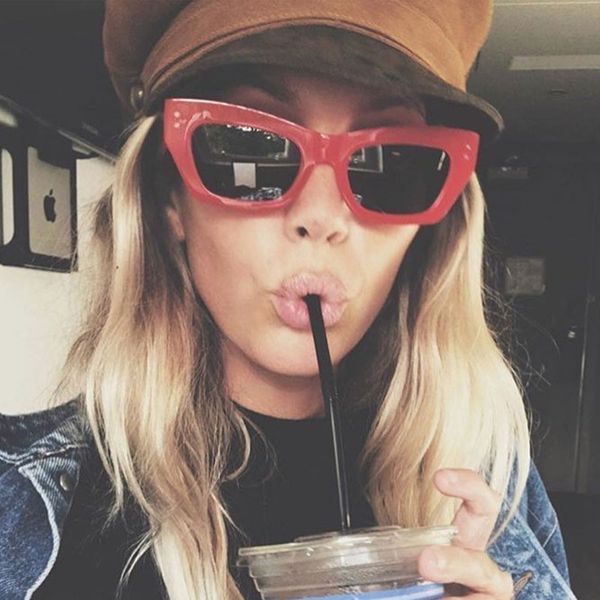 

vintage women cat eye sunglasses fashion brand designer sun glasses female retro shades gafas uv400 eyewear, White;black