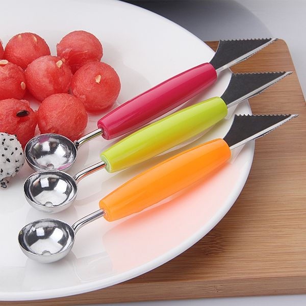 

creative fruit carving knife watermelon baller ice cream dig ball scoop spoon baller diy assorted cold dishes tool