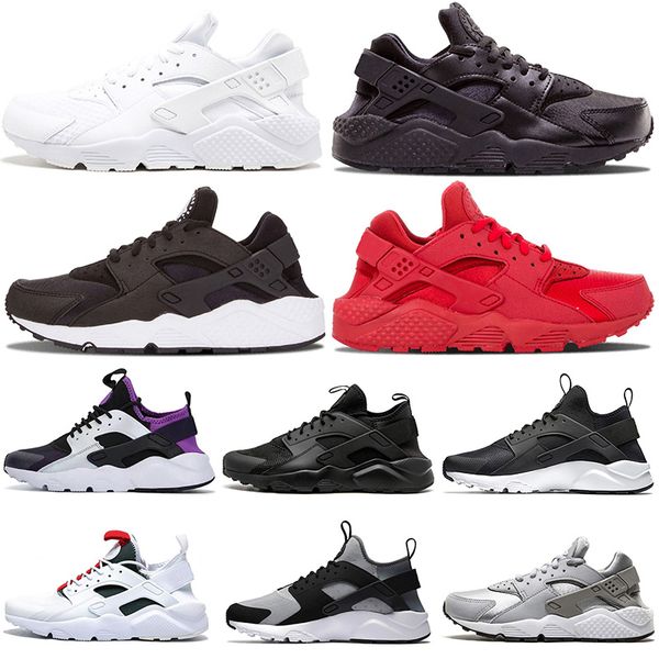 

new arrival 2020 huarache running shoes iv 4.0 1.0 womens mens purple green pure platinum grey black white red cushion surface sneakers
