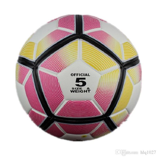 2017 New Football Tamanho 5 Trainning bola de futebol antiderrapante Football PU Jogo bola de futebol grátis
