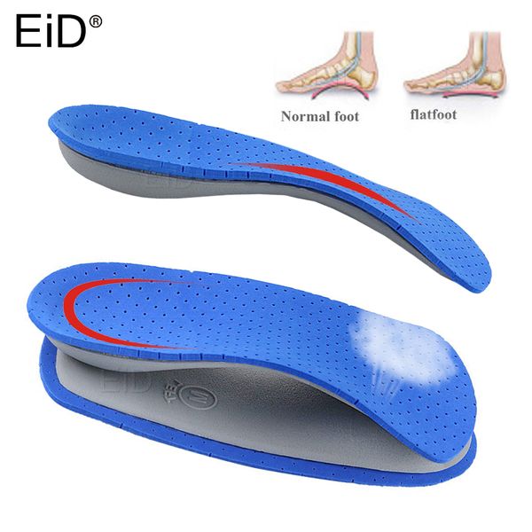 

eva 3/4 length ortc half insoles for flatfoot heel arch support pads orthopedic shoes insole foot health care sole unisex, Black
