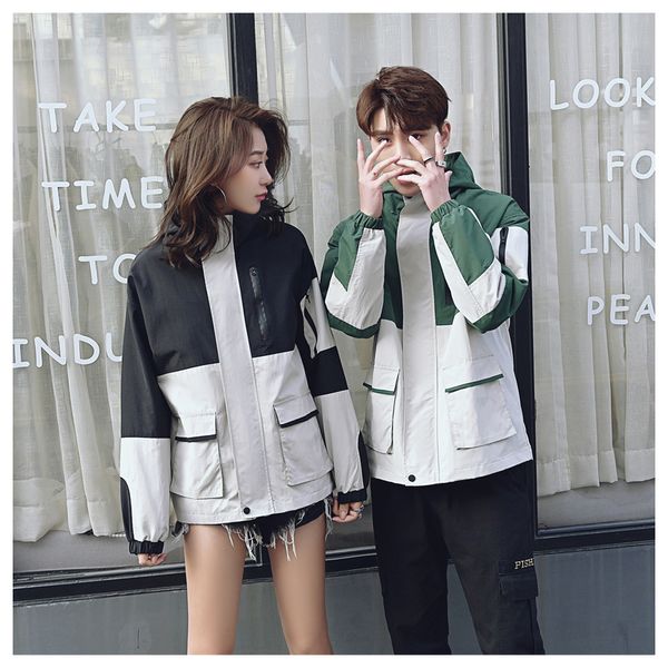 

same gender brand fashion sport jackets mens designer spring thin coats womens 2020 new arrive casual sportswear 2 colors baseball jerse, Black;brown