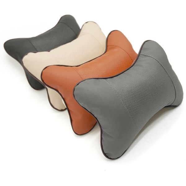 

1pcs universal car neck pillows pvc leather breathable mesh auto car neck rest headrest cushion pillow interior accessories