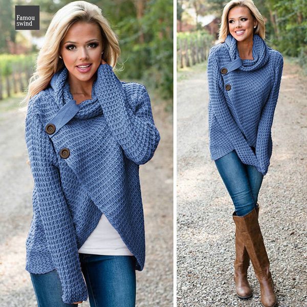 

твердые свитер женщин с длинным рукавом шарф воротник зимы теплые вязаные свитера женские водолазка свитера топы drop доставка, White;black