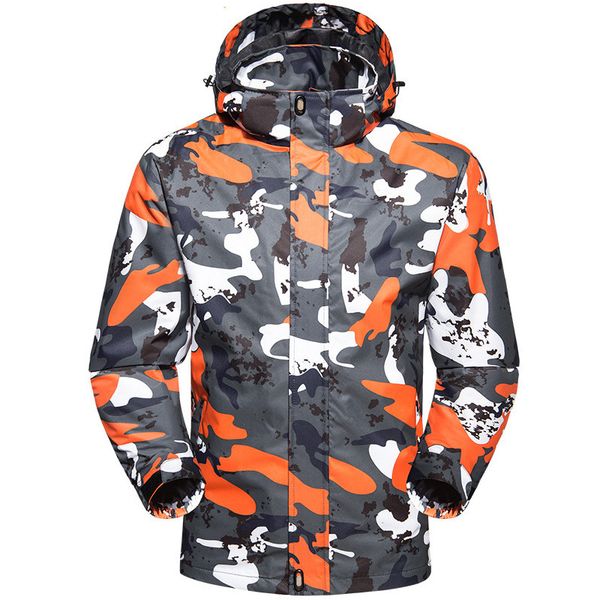 

2020 new spring autumn men waterproof jacket windproof camping hiking sports coat outdoor fishing windbreaker camouflage jackets, Blue;black