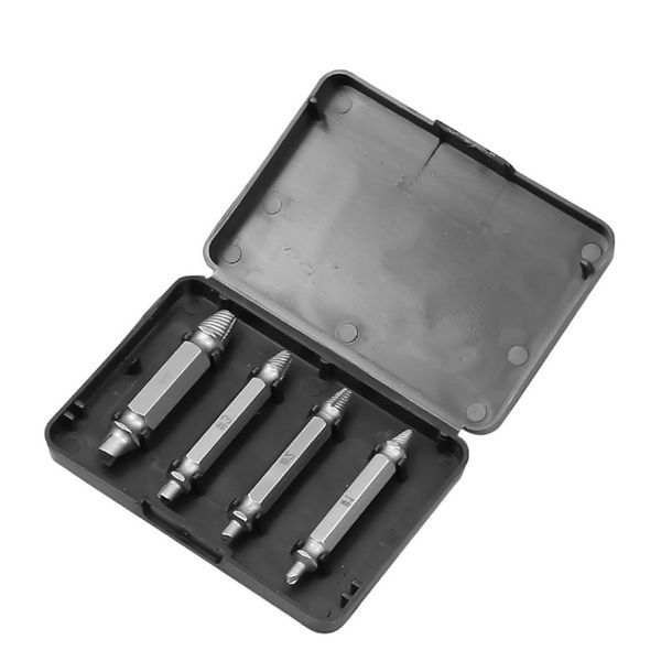 

4pcs hss damaged screwdriver extractor kit broken steel bolt remover screw pull center drill bit removal tools