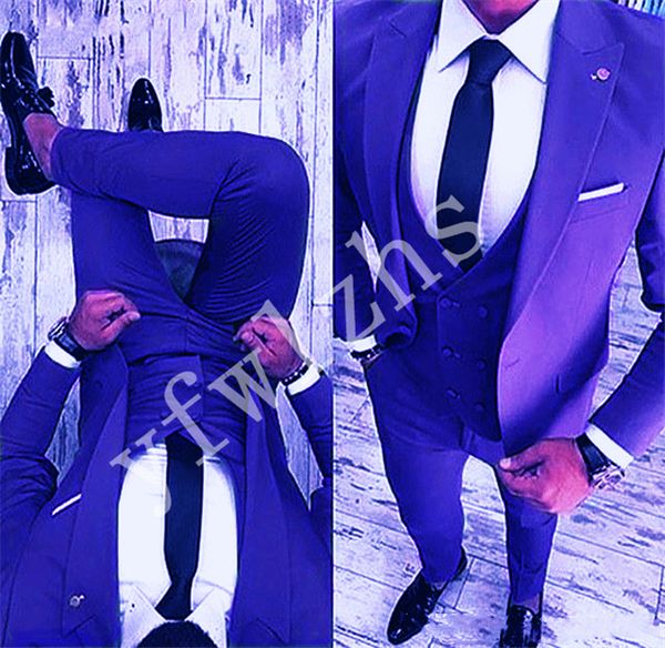 

handsome one button groomsmen peak lapel groom tuxedos mens wedding dress man jacket blazer prom dinner suits (jacket+pants+tie+vest) w129, Black;gray