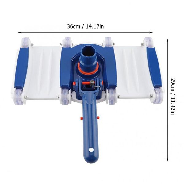 

weighted flexible concrete swimming pool vacuum head with swivel hose connection & aluminum spring action pole handle other garden supplies