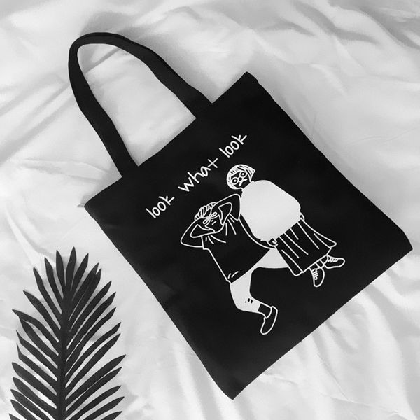 

2019 ladies handbags cloth canvas tote bag cotton shopping travel women eco reusable shoulder shopper bags bolsas de tela