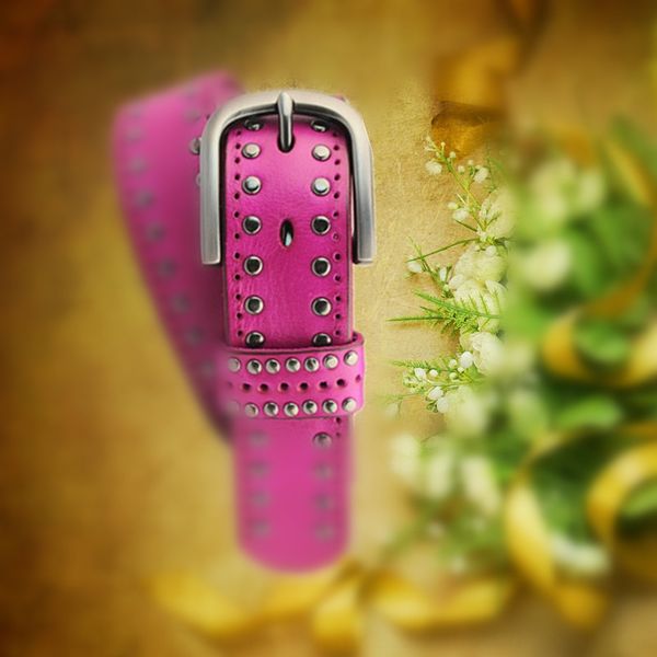 

layer cowhide 6118#3.5 wide nail belt layer cowhide belt belt, Black;brown