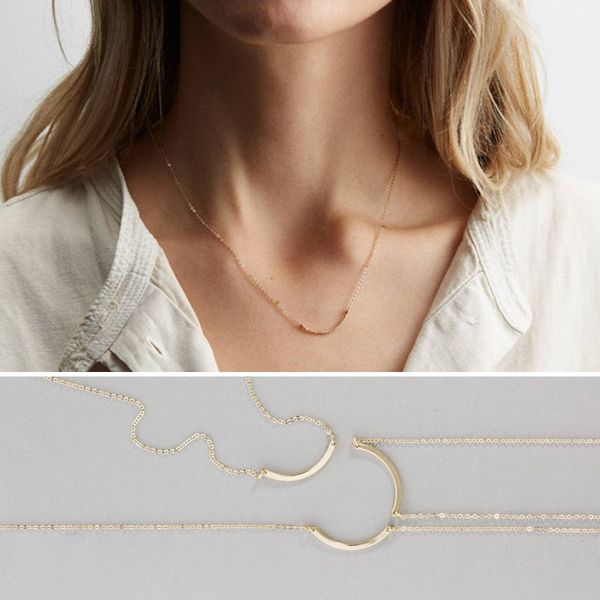 

semicircle clavicle necklace woman necklace female 925 sterling silver clavicle pendant jewelry gift a30