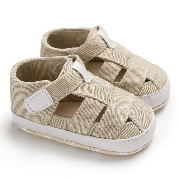 

infant newborn baby girl boy pure color prewalker sandals single shoes, Black;red