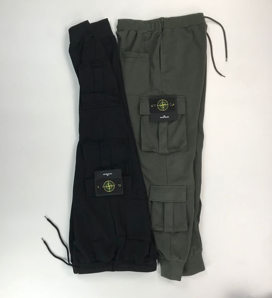 

men most casual sports fashion cotton pants sweatpant loose cotton comfortable quality fabric letters oem button cargo beam fashion trousers, Blue;gray