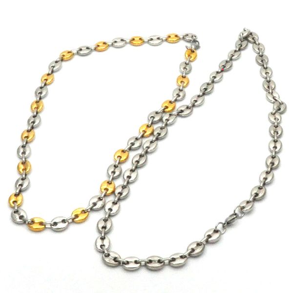 

simple necklace jewelry wholesale stainless steel necklace personalized design coffee bean for gifts n04191, Silver