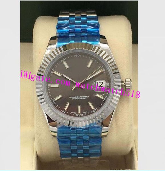 

latest version luxury watch 5 style 41mm 126333 two tone steel & gold jubilee black index dial watch automatic fashion men, Slivery;brown